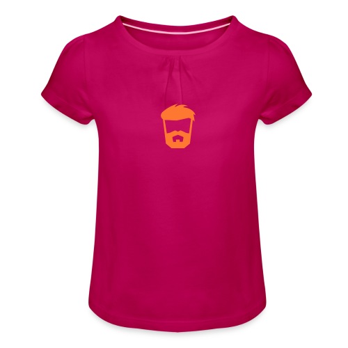 beard orange png - T-shirt med rynkning flicka