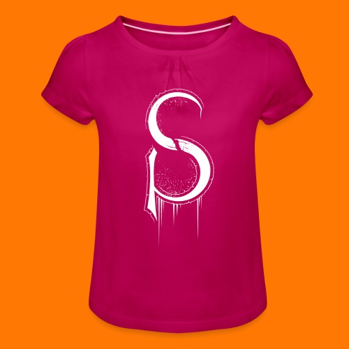 SCP-sign-WHITE transp - Girl's T-Shirt with Ruffles