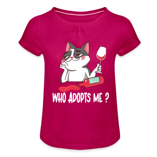 Cats Karma - Mädchen-T-Shirt mit Raffungen