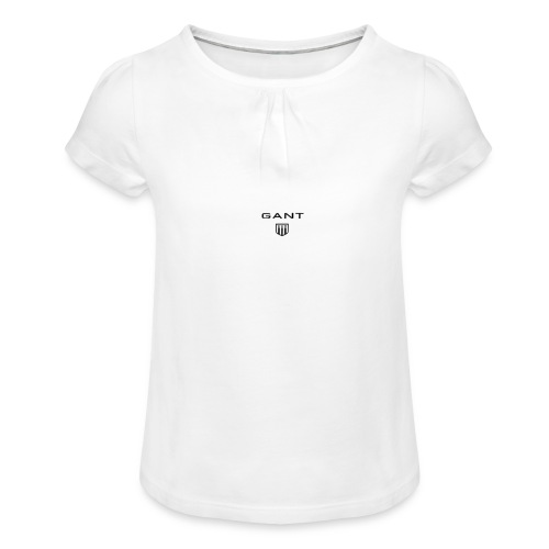 gant - T-shirt med rynkning flicka