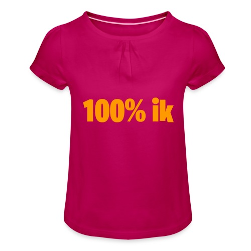 100% ik - Meisjes-T-shirt met plooien