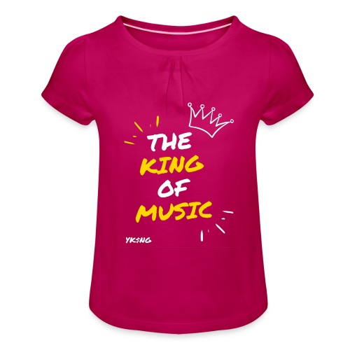 The king Of Music - Camiseta para niña con drapeado