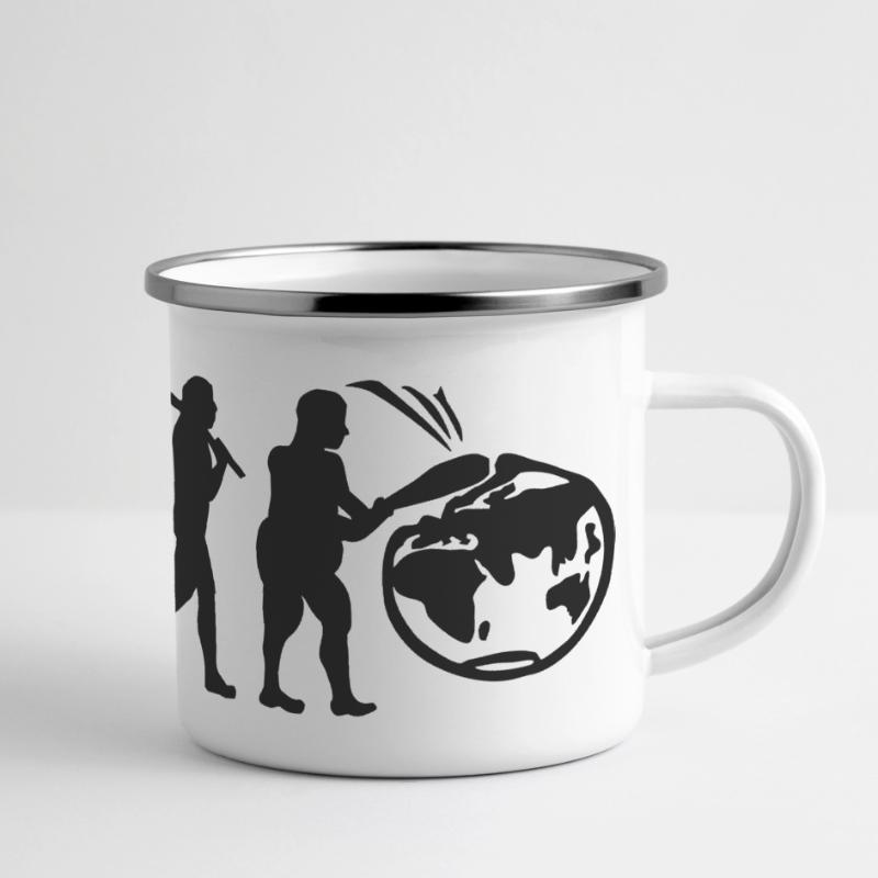 Evolution planete terre monde évolution Mug panoramique émaillé
