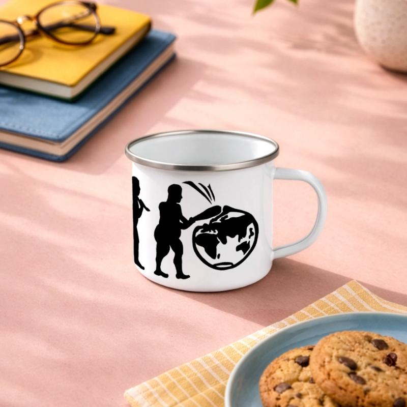 Evolution planete terre monde évolution Mug panoramique émaillé
