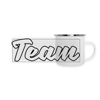 team - Mug panoramique émaillé - blanc - Devant