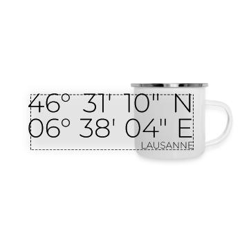 Coordinates Lausanne Vaud - Panoramic Camper Mug - white - Front