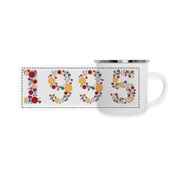 Fleurs 1995 - Mug panoramique émaillé - blanc - Devant