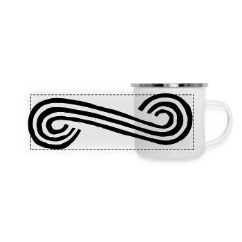 ornement, arc - Graphique vectoriel - Mug panoramique émaillé - blanc - Devant
