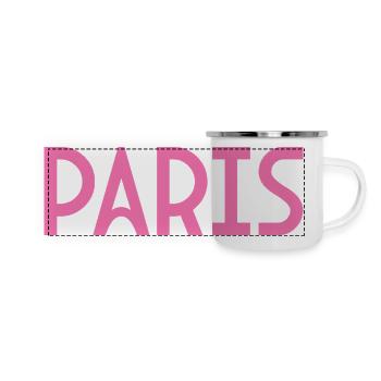 Paris France - Mug panoramique émaillé - blanc - Devant