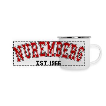 Nuremberg fondée en 1966 - Mug panoramique émaillé - blanc - Devant