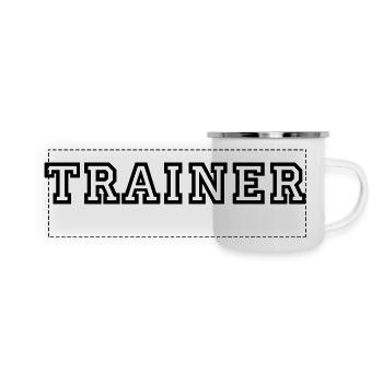 Trainer - Panorama Emaille-Tasse - Weiß - Vorne