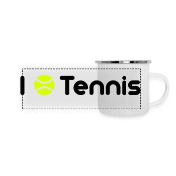 Tennis - Mug panoramique émaillé - blanc - Devant