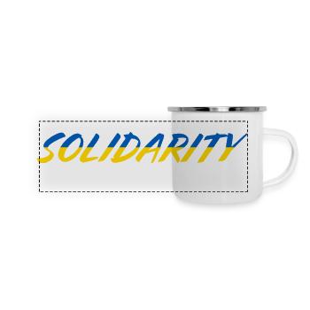 Solidarity ukraine - Panoramic Camper Mug - white - Front