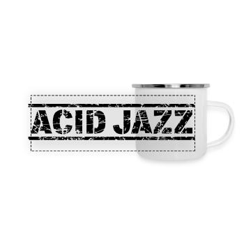 Acid Jazz - Panorama Emaille-Tasse - Weiß - Vorne