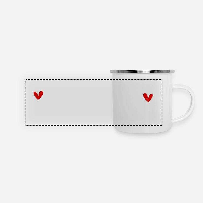 Cuire - Mug panoramique émaillé - blanc