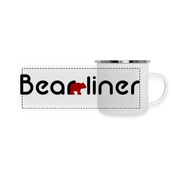 Berliner - Panorama Emaille-Tasse - Weiß - Vorne