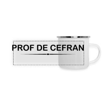 Prof. de cefran - Französischlehrer - Panorama Emaille-Tasse - Weiß - Vorne
