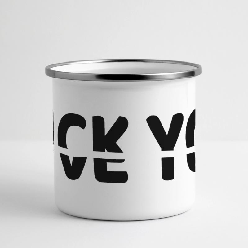 Ob ich dich liebe oder nicht # Panorama Emaille-Tasse