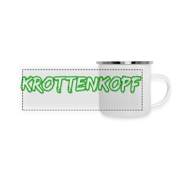 Trekking Krottenkopf - Panorama Emaille-Tasse - Weiß - Vorne
