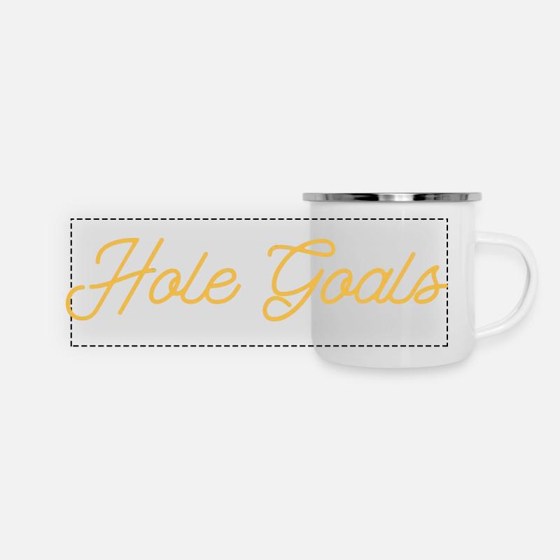 Hole Goals Golf Saying - Panoramic Camper Mug - white