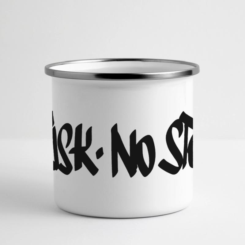 Pas de risque, pas de devise de l’histoire Mug panoramique émaillé