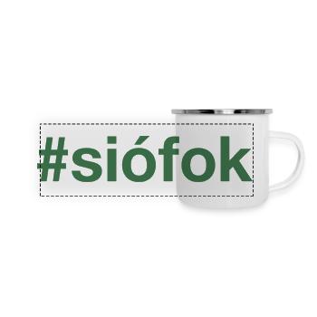 SIOFOK Hungary Ungarn Hashtag - Panorama Emaille-Tasse - Weiß - Vorne