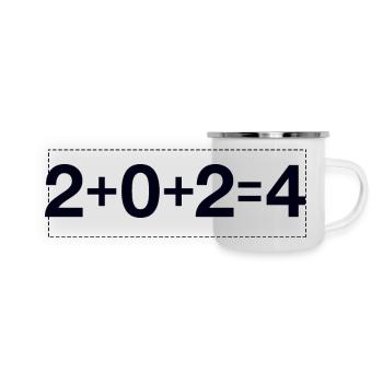 2024 - Panorama Emaille-Tasse - Weiß - Vorne