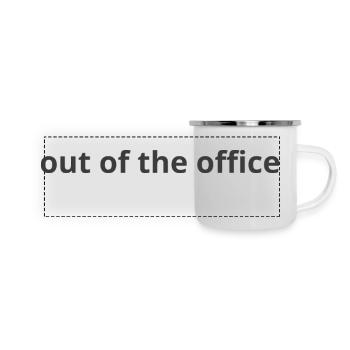 Absent du bureau 1 - Mug panoramique émaillé - blanc - Devant