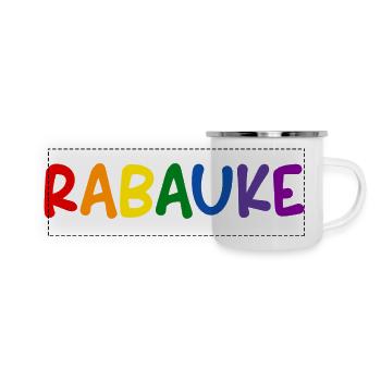 Raclin Lettres Colorées Arc-En-Ciel - Mug panoramique émaillé - blanc - Devant