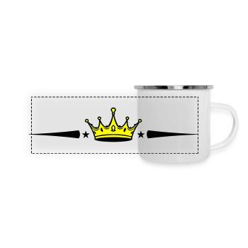 Élément de la couronne - Mug panoramique émaillé - blanc - Devant