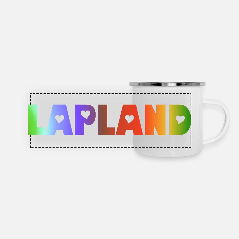 Heart in Lapland - Panoramic Camper Mug - white