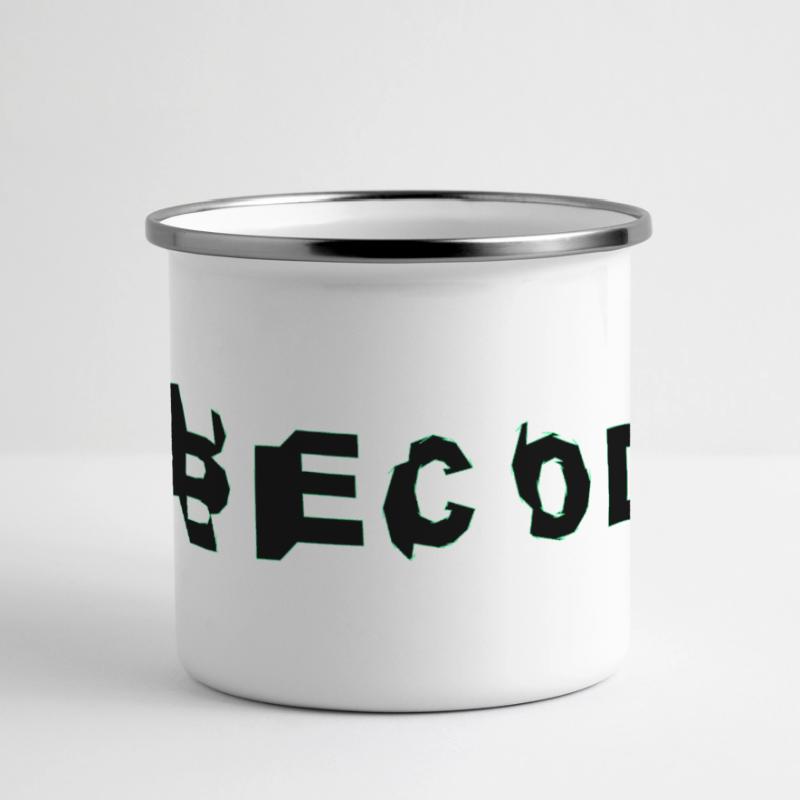 VibeCoder Glitch Neon Mug panoramique émaillé