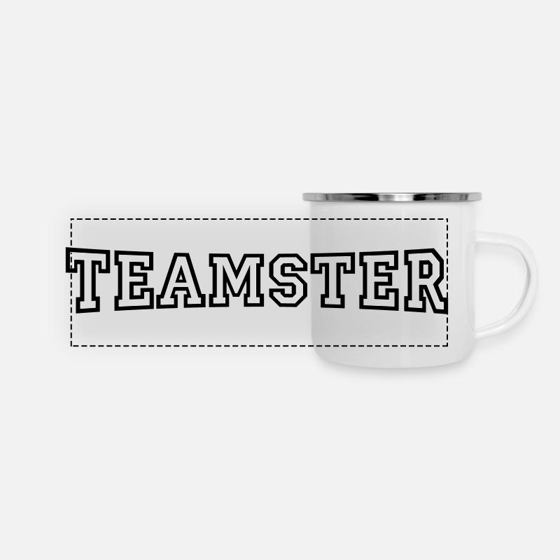 Teamster - Panorama Emaille-Tasse - Weiß