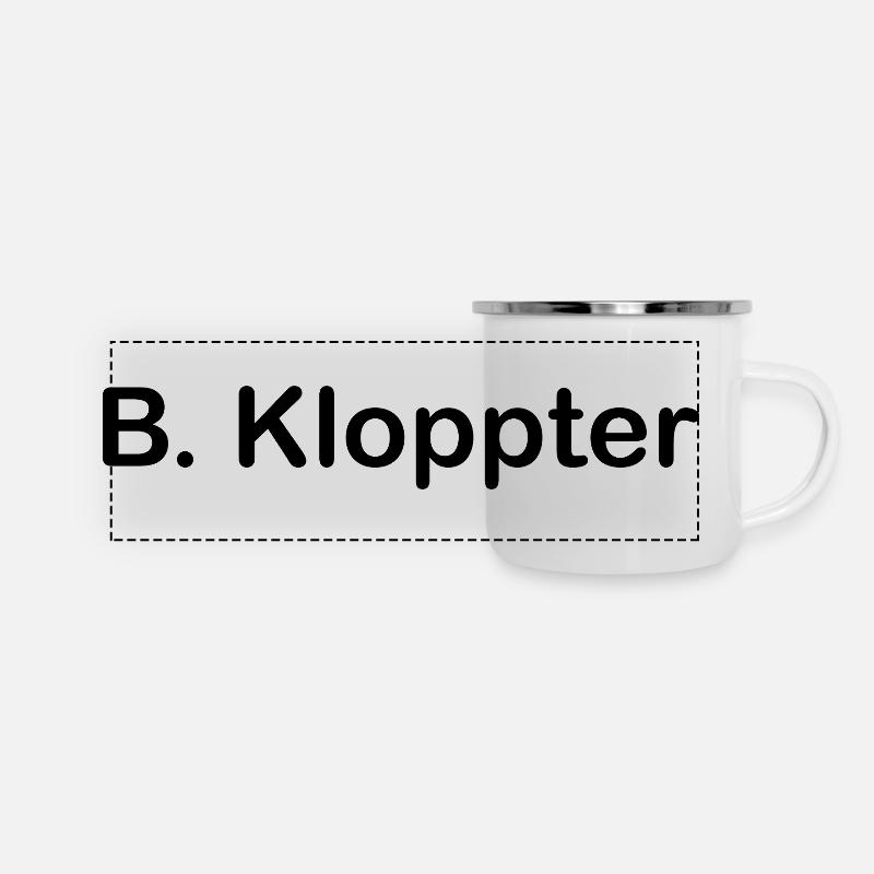 B. Kloppter - Panorama Emaille-Tasse - Weiß