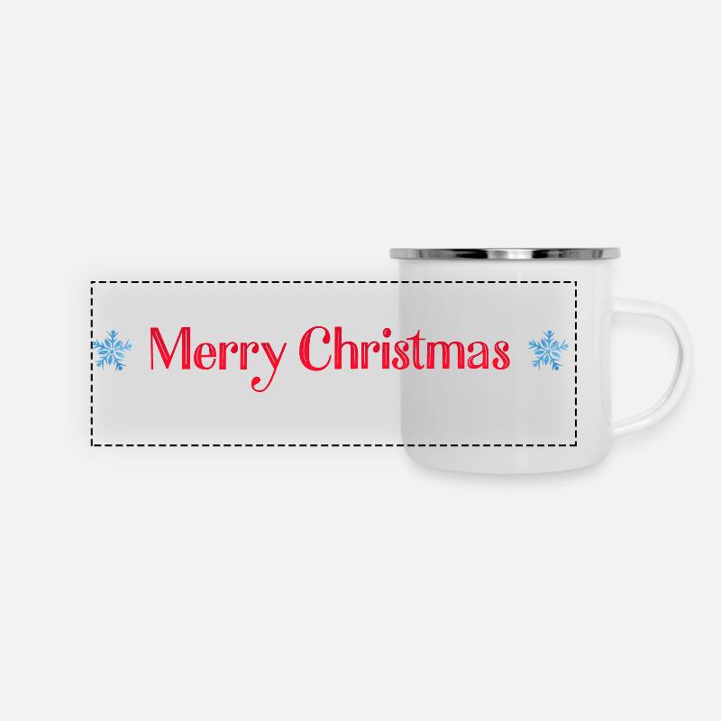 Merry Christmas - Panoramic Camper Mug - white
