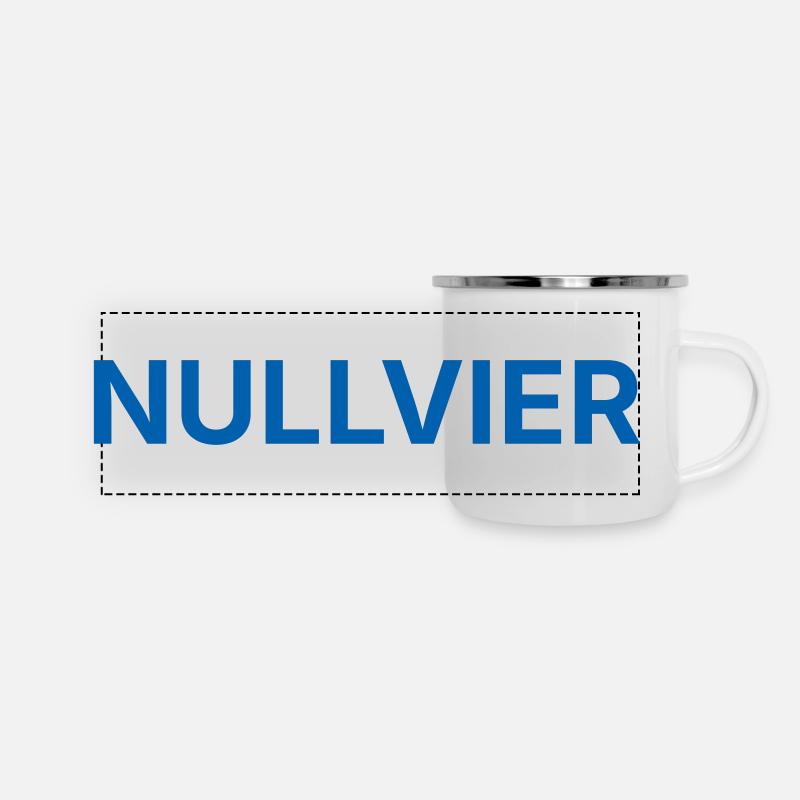 Nullvier bleu - Mug panoramique émaillé - blanc
