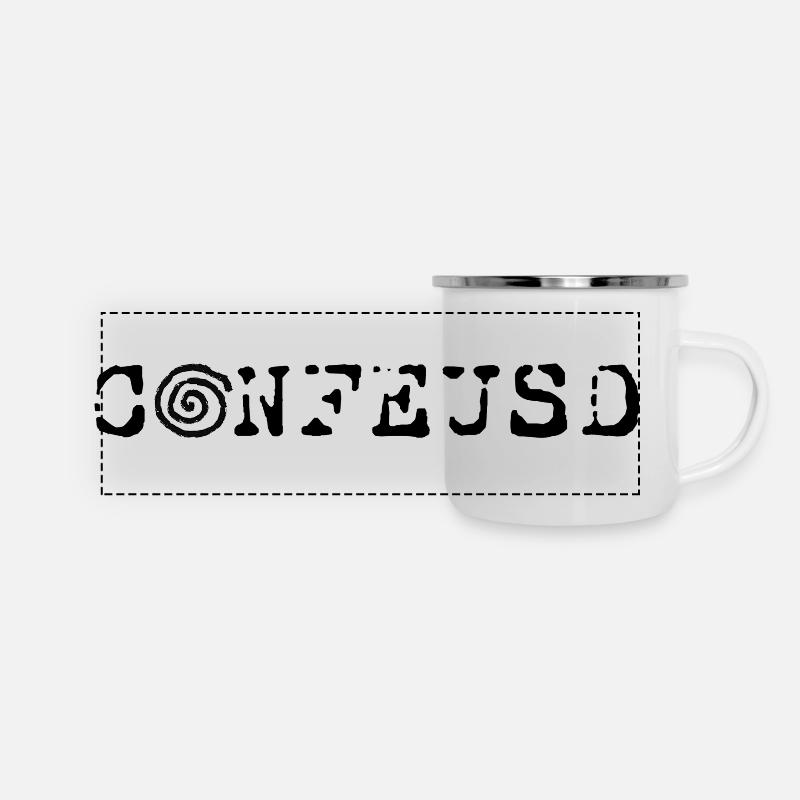 Confused - Panoramic Camper Mug - white
