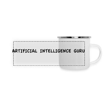 Artificial Intelligence Guru - Panorama Emaille-Tasse - Weiß - Vorne