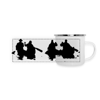 Kanu - Panorama Emaille-Tasse - Weiß - Vorne