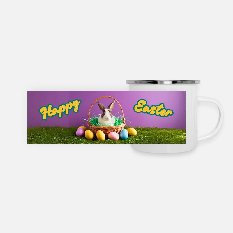 Joyeuses Pâques - Mug panoramique émaillé - blanc