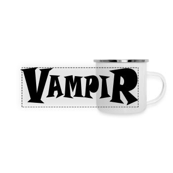 VAMPIR - Panorama Emaille-Tasse - Weiß - Vorne