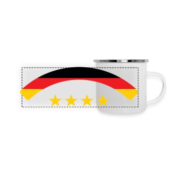 Drapeau Allemand - Allemagne - Mug panoramique émaillé - blanc - Devant