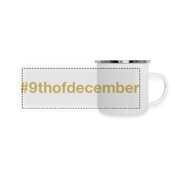 geboren am 9. Dezember Geburtstag birthday - Panorama Emaille-Tasse - Weiß - Vorne