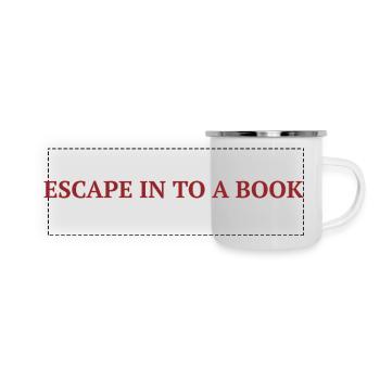 S’évader dans un livre - Lire le texte. - Mug panoramique émaillé - blanc - Devant