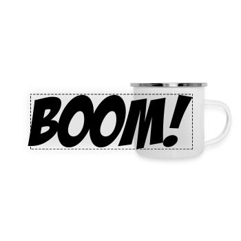 Boom! - Panorama Emaille-Tasse - Weiß - Vorne