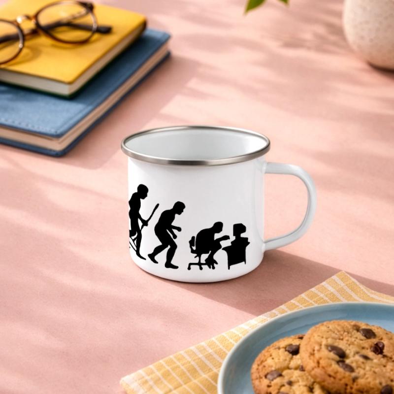 Evolution Panorama Emaille-Tasse