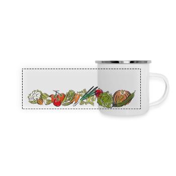 Tante végétale - Mug panoramique émaillé - blanc - Devant