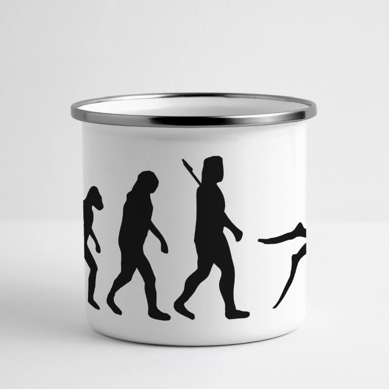 Evolution Tauchen Panorama Emaille-Tasse