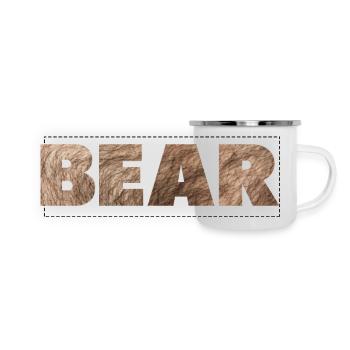 BEAR Gaybear - Panorama Emaille-Tasse - Weiß - Vorne