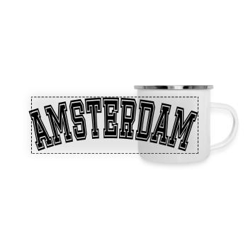 Conception AMSTERDAM - Mug panoramique émaillé - blanc - Devant